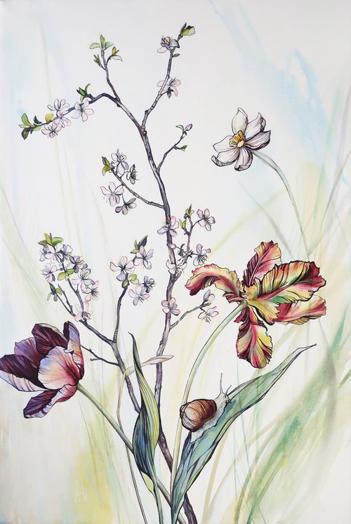 Flower composition by Alla Vlaskina