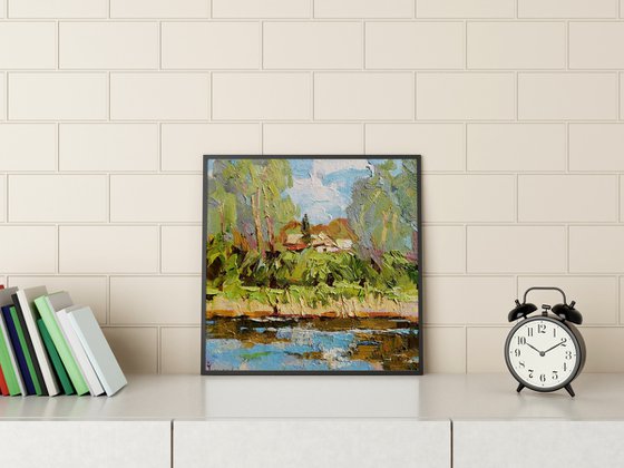 Above the pond