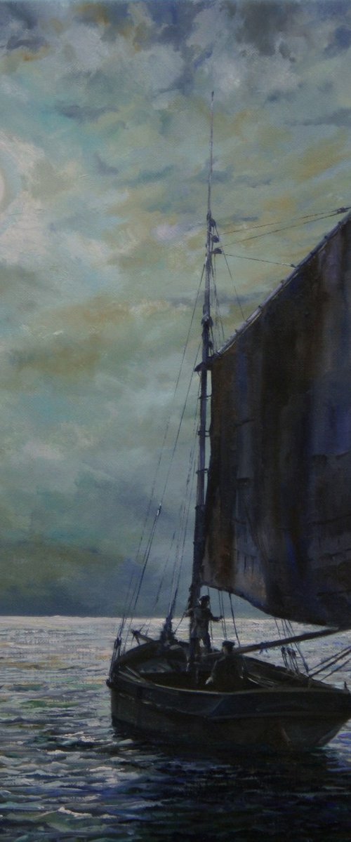 SAILING IN THE MOONLIGHT by Peter Goodhall