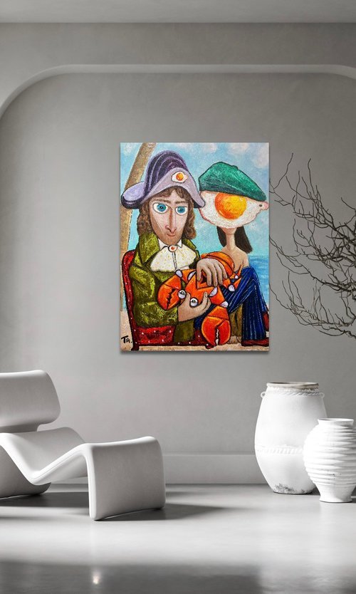 Capt Thomas Sabo and a bright orange Crab by Ta Byrne