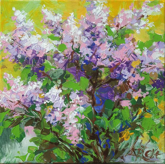 Lilac -  painting original acrylic, canvas