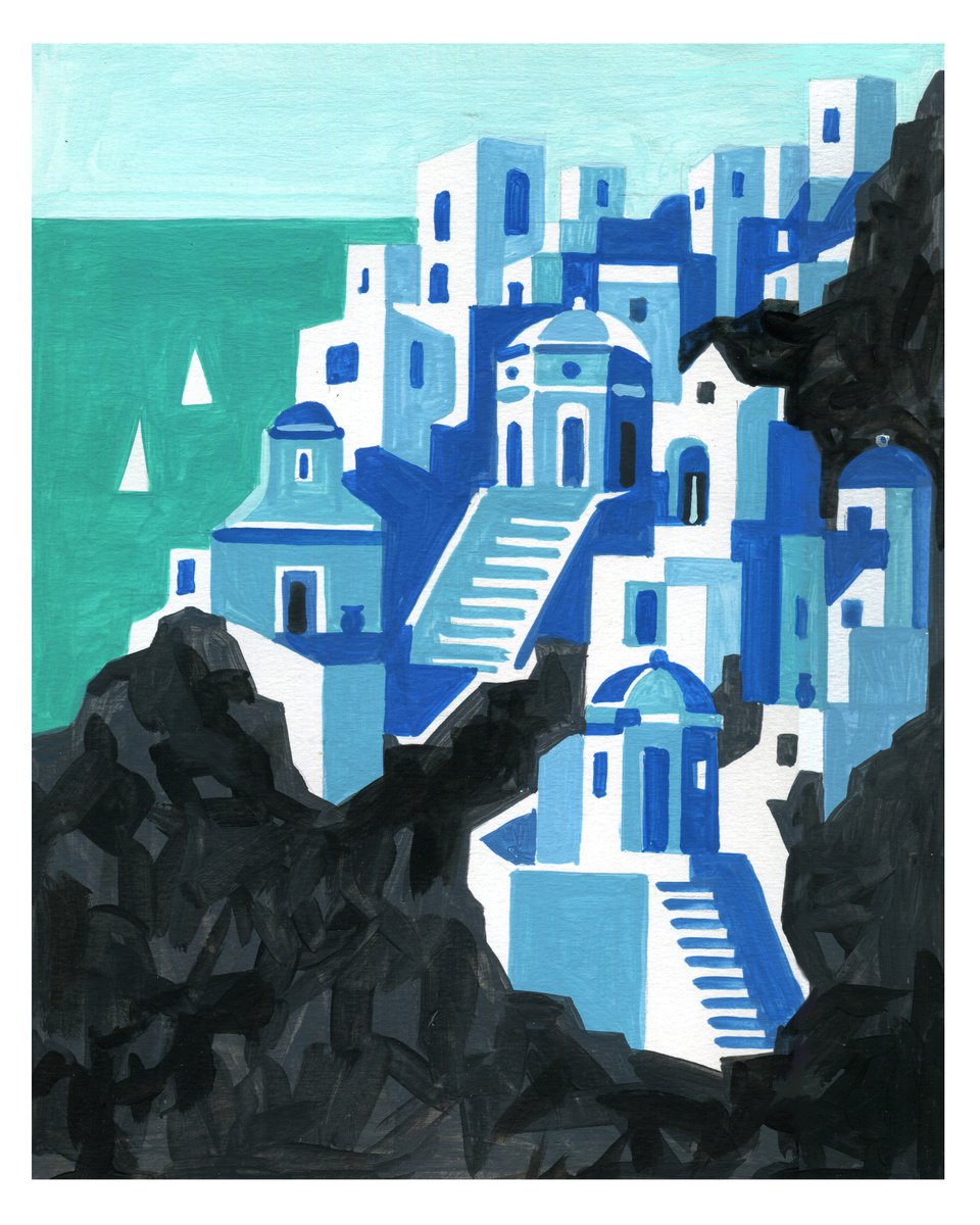 Cyclades-02 By Andre Baldet, 11 X 14, Artwork For Sale On Artfinder