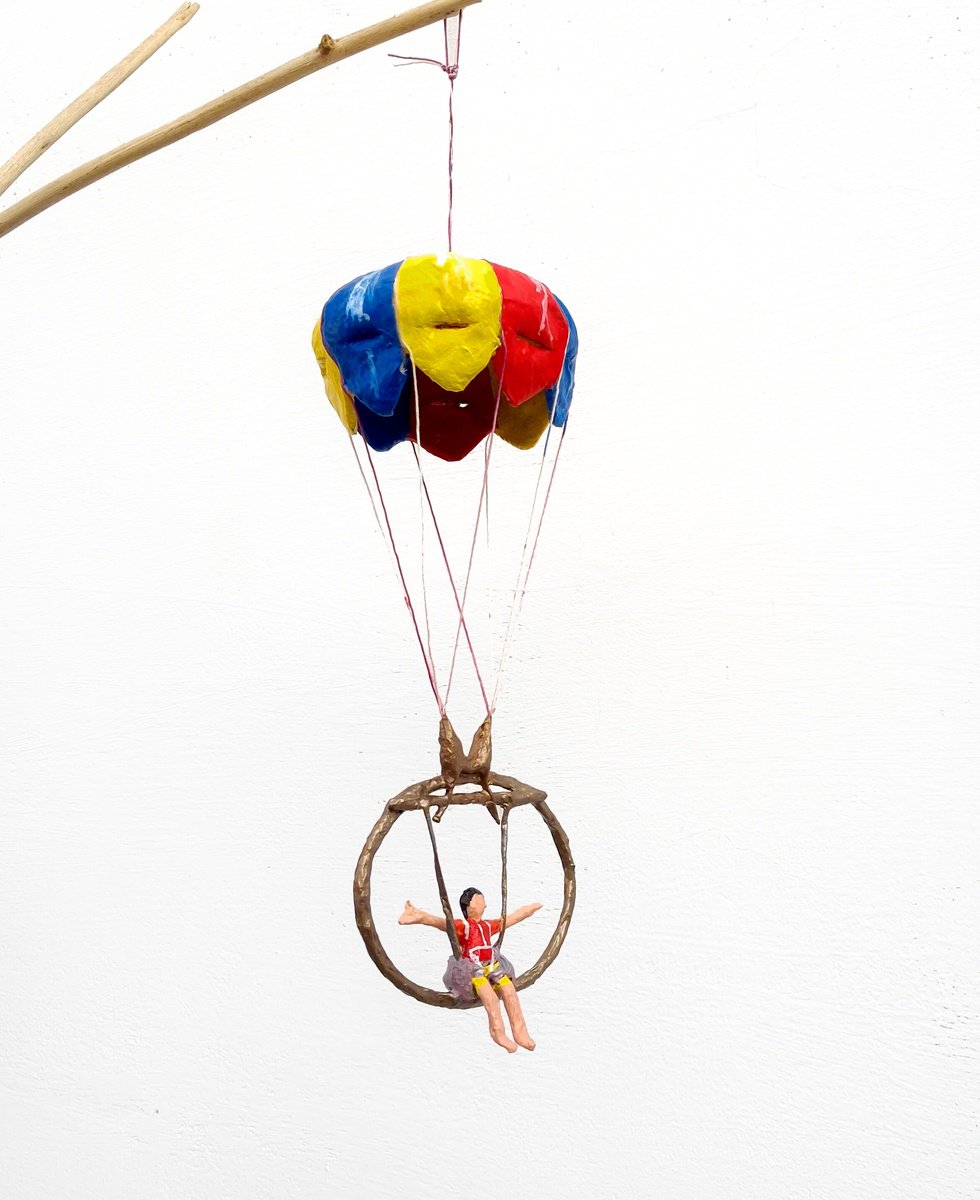 Photorealistic Sculpture , Parachuting By Shweta Mahajan, 4 X 14, Artwork For Sale On Artfinder