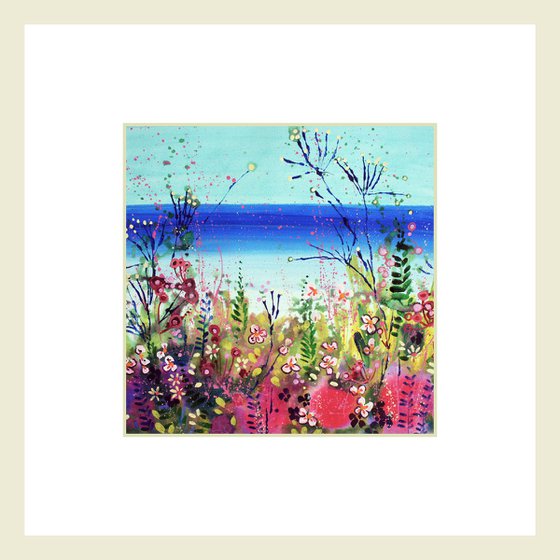 Blue Horizon - Wild flowers at the Coast