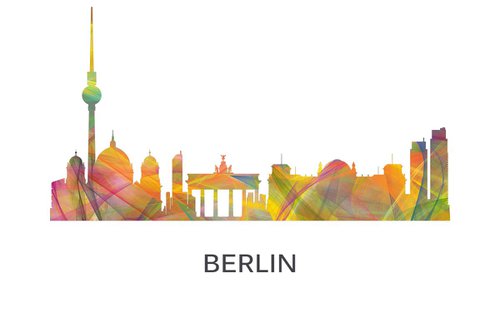 Berlin, Germany Skyline WB1 by Marlene Watson