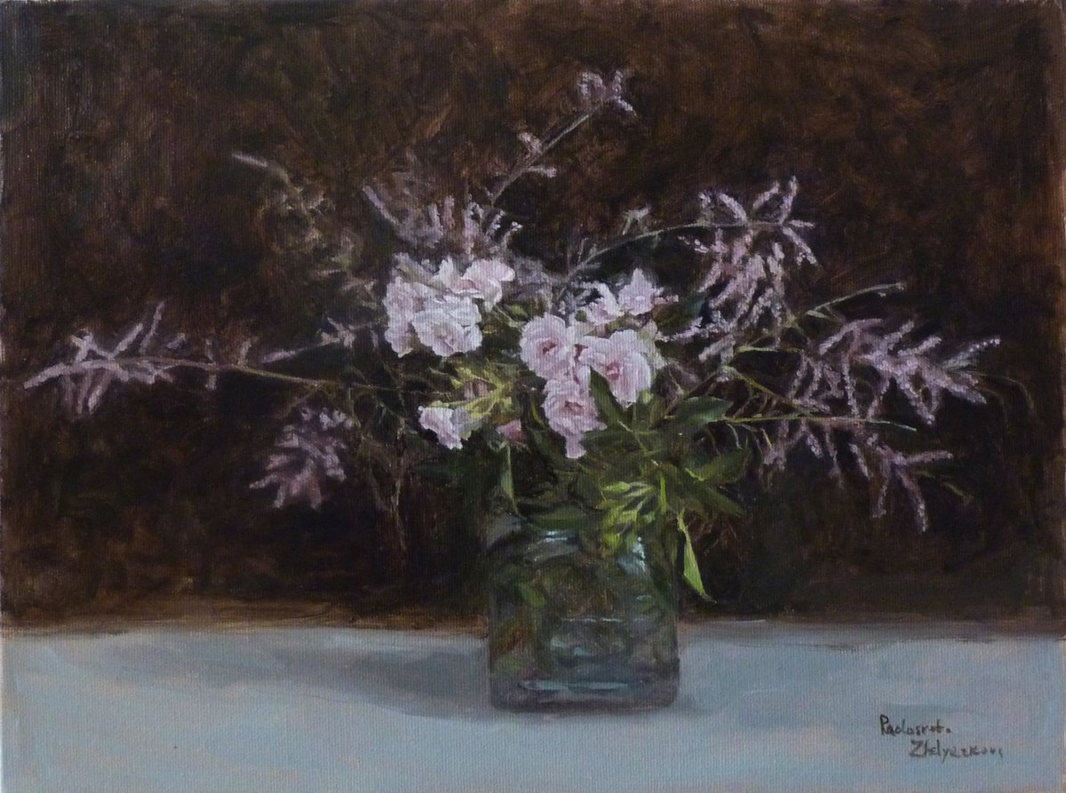 Impressionistic Still Life Oil Painting By Radosveta Zhelyazkova, 16 X 12", Roses, Original Artwork