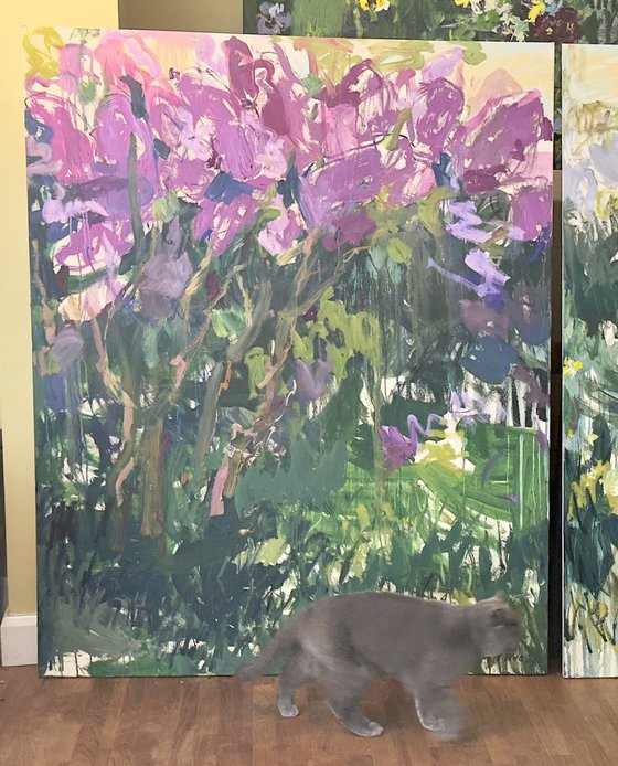 The scent of liliac. Diptych.