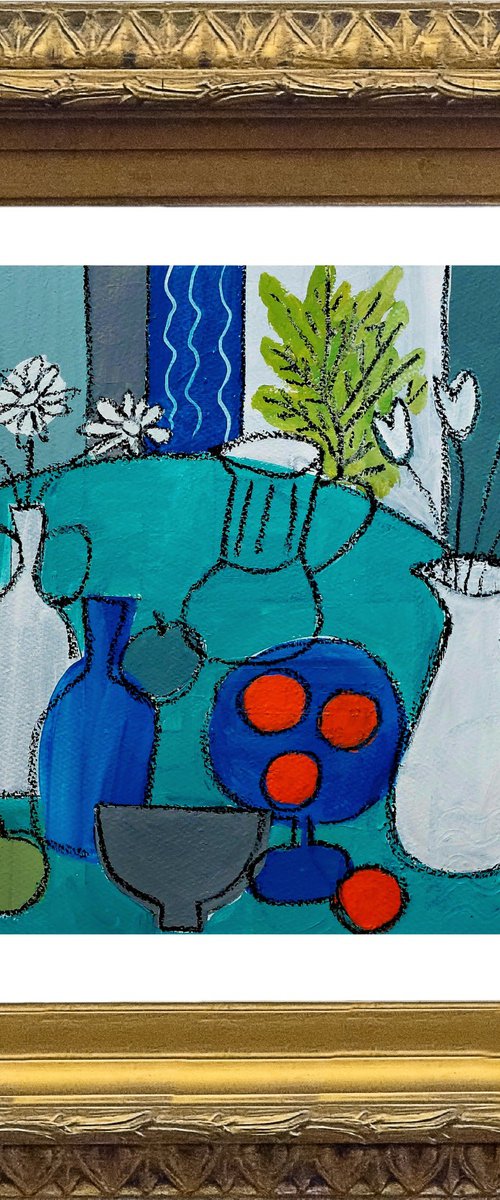 Still Life with Five Oranges by Jan Rippingham