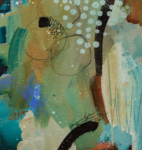 Être dans tous ses états - Original abstract painting on paper - One of a kind by Chantal Proulx
