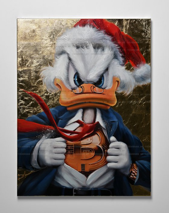 Giclee Santa with Bitcoin