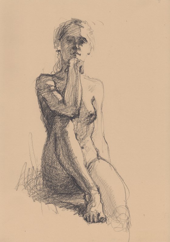 BEAUTIFUL EROTIC SKETCH OF WOMAN