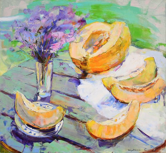 Sunny melons . Summer