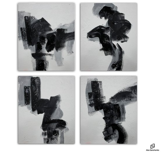 Minimalist. / Abstract Painting / Set of 4 / Abstract 101