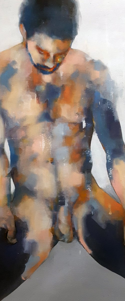 seated male figure 3-19-20 by Thomas Donaldson
