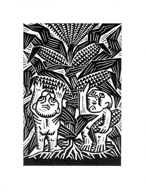 Children and corn