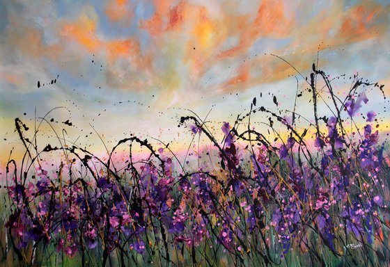 Happy Memories - Extra Large original floral landscape