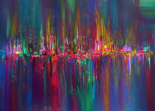 City in Rainbow Colours by Richard Vloemans
