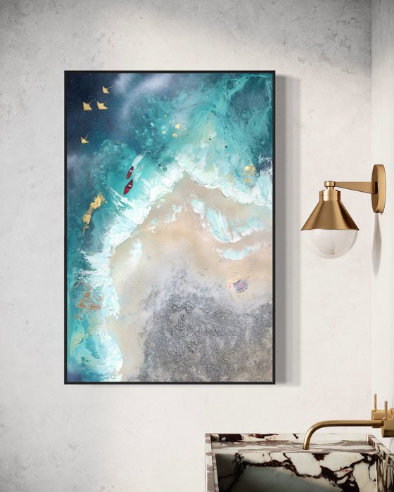 Whitsundays Teal 1 90x60