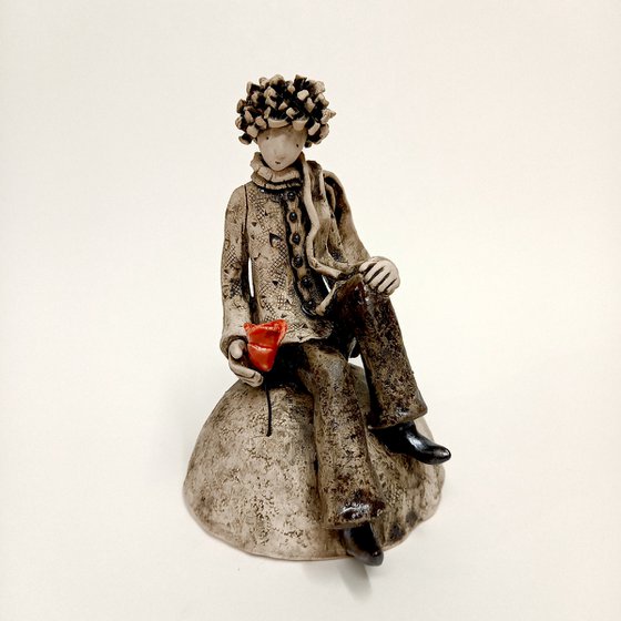 Little Prince, ceramic sculpture by Izabell Nemeckek