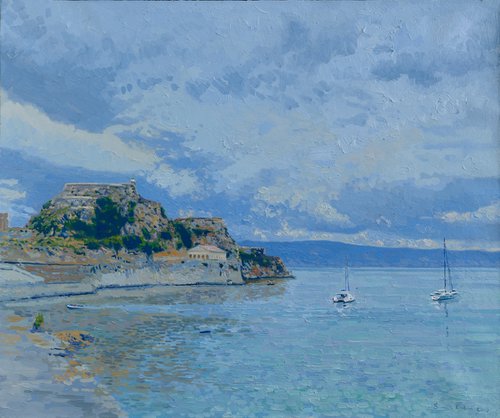 Garitsa Bay, Original Oil Painting by Simon Kozhin by Simon Kozhin
