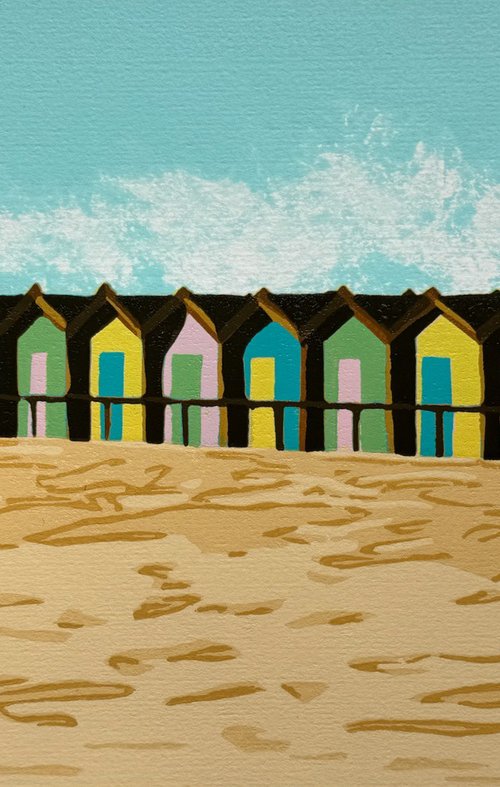 Beach Huts by Kirstie Dedman