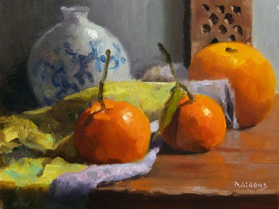 Clementines on a Desk