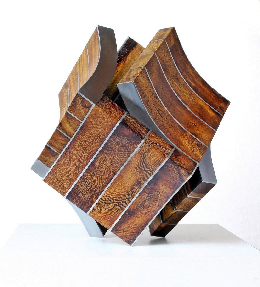 Geometric Abstract Sculpture By Nikolaus Weiler, 9 X 10", Space Of The Winds, Original Artwork