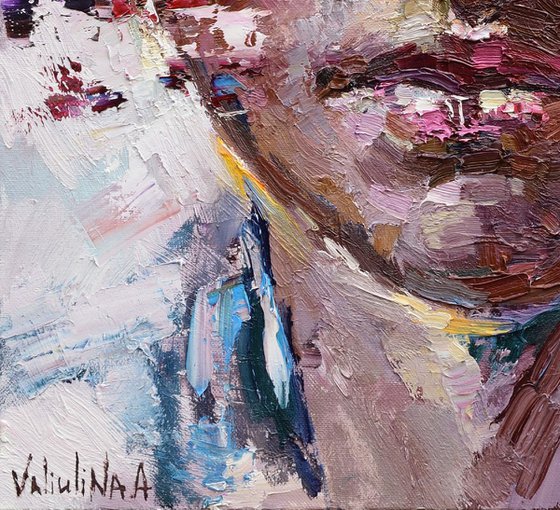 Abstract woman portrait painting #10