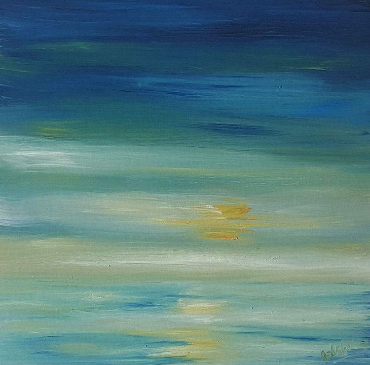 Hazy Morning Blues Semi Abstract Sunrise Seasc Artfinder
