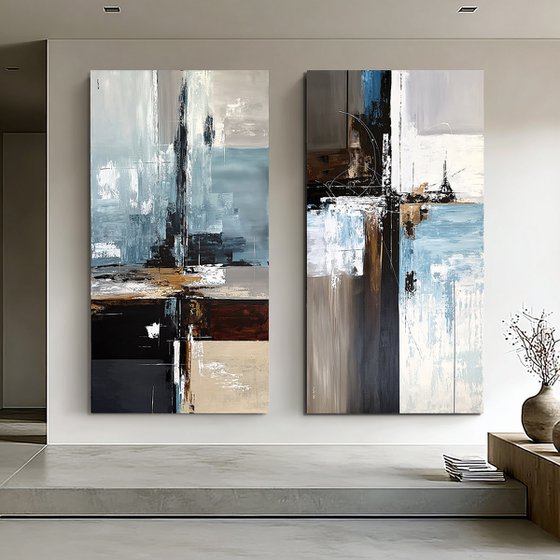 Oceanic Geometry: Tidal Axis set diptych