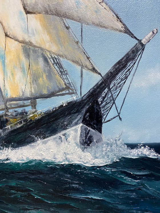 Tall ship on the ocean