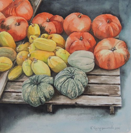 Pumpkin market by Krystyna Szczepanowski