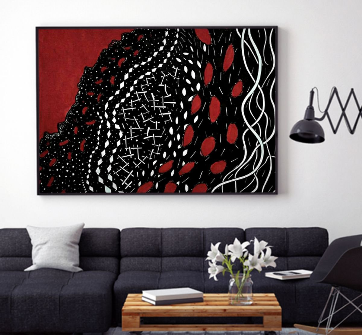 Abstract Painting By Riccardo Ticco Capparella, 63 X 81", This Is The Planet Of Sound #8, Original Artwork