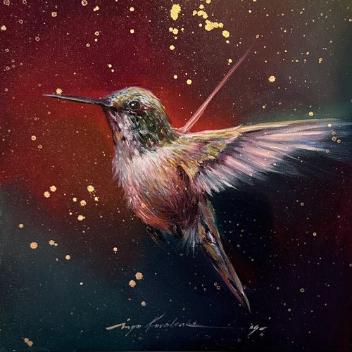 Hummingbird in flying by Inga Kovalenko