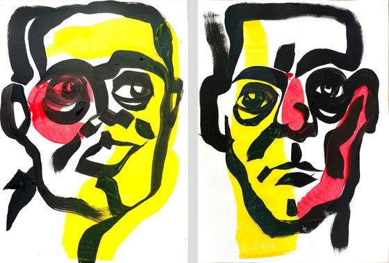 Diptych 'Man And Woman'