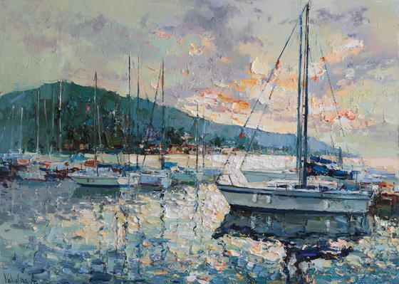 Yachts at Sunset