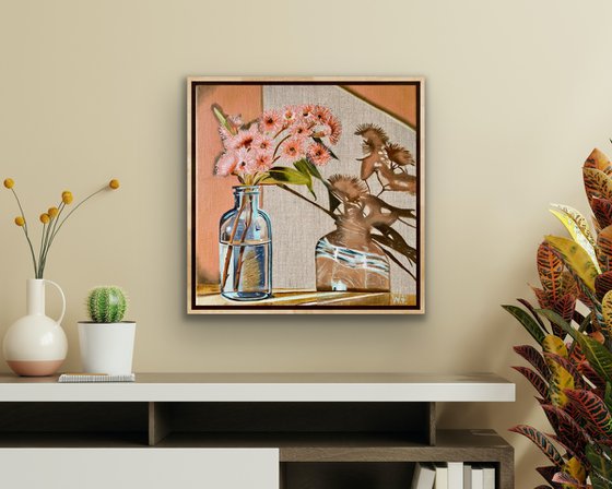 Blue Vase and Gum Nuts