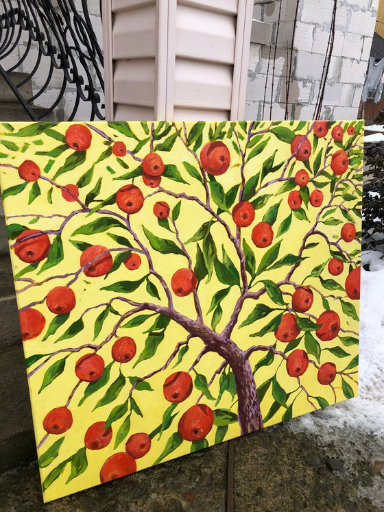 Tree with red apples