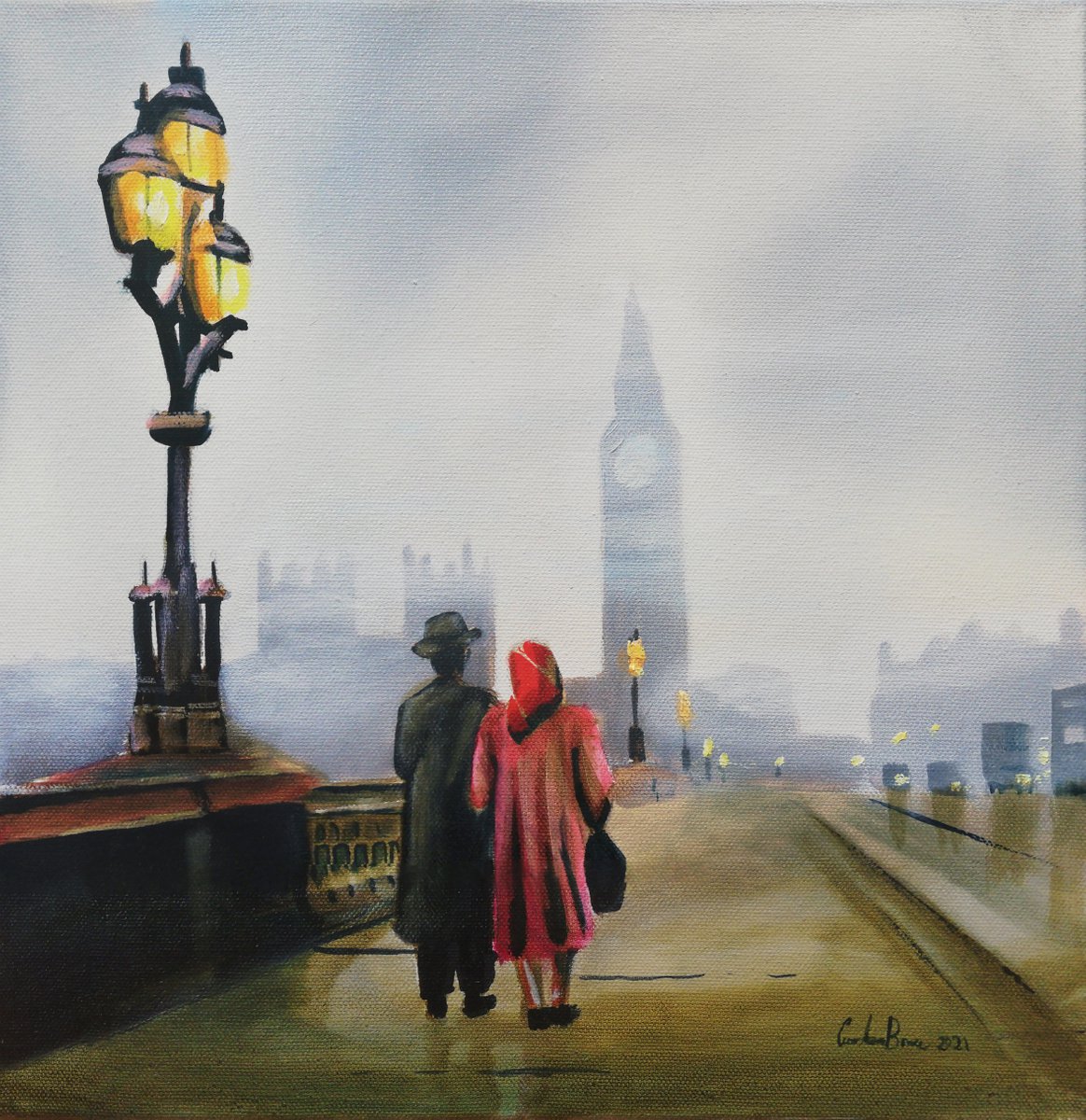 London painting by Gordon Bruce