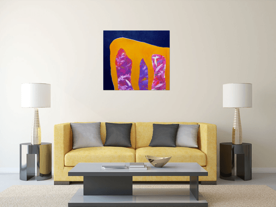 No title. Abstract painting. 90x100cm