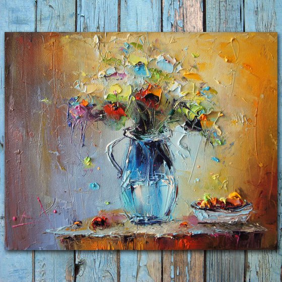 Colorful composition - 5, Still Life Painting, Free Shipping