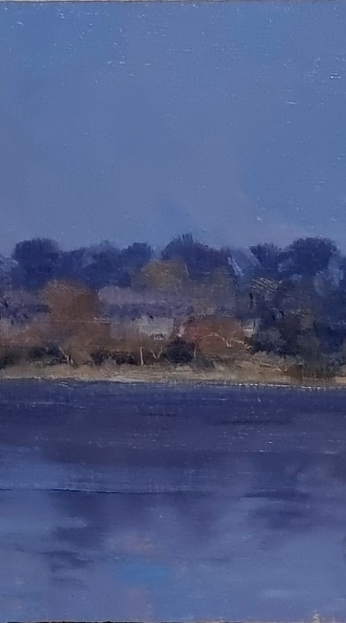 Lune sur la Durance by Pascal Giroud