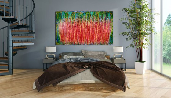 Abstract Pink Fantasy | Large abstract painting