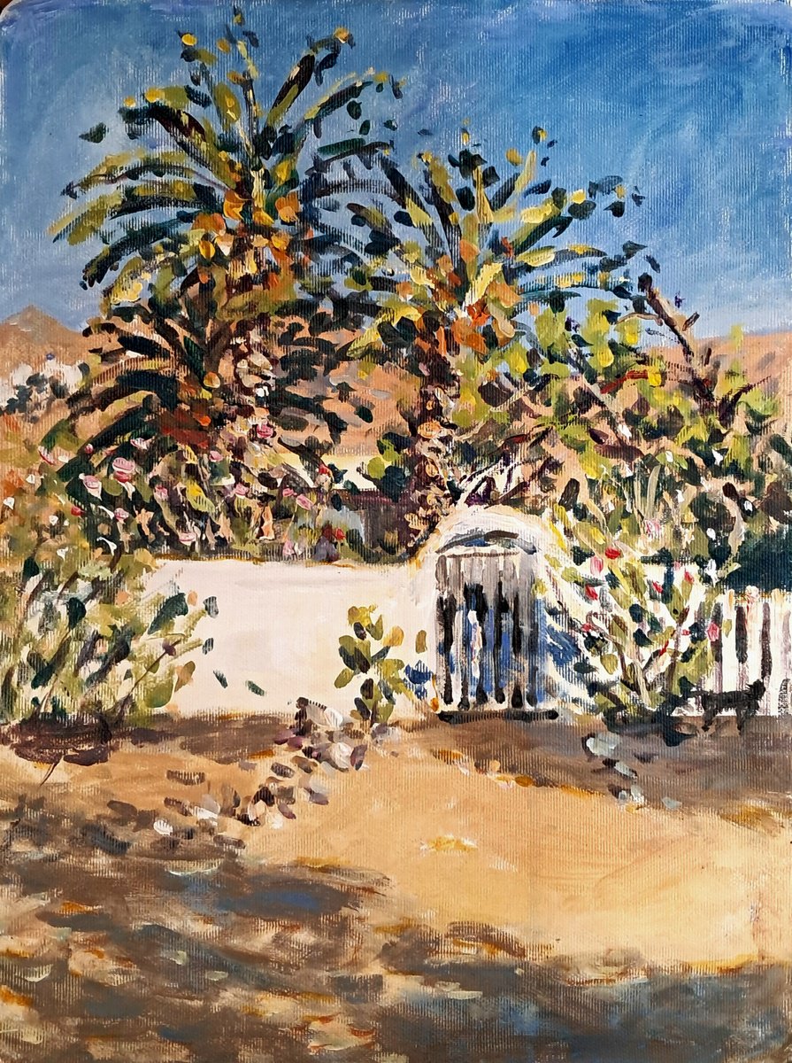  The Palm Tree House By Dimitris Voyiazoglou, 17 X 20, Artwork For Sale On Artfinder