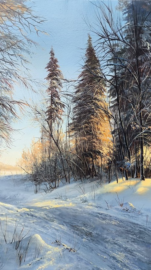 Winter Forest Morning by Sergei Miqaielyan