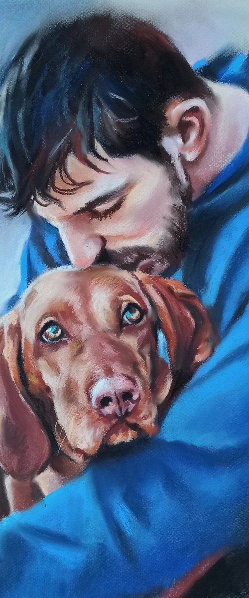 Chocolate labrador by Magdalena Palega