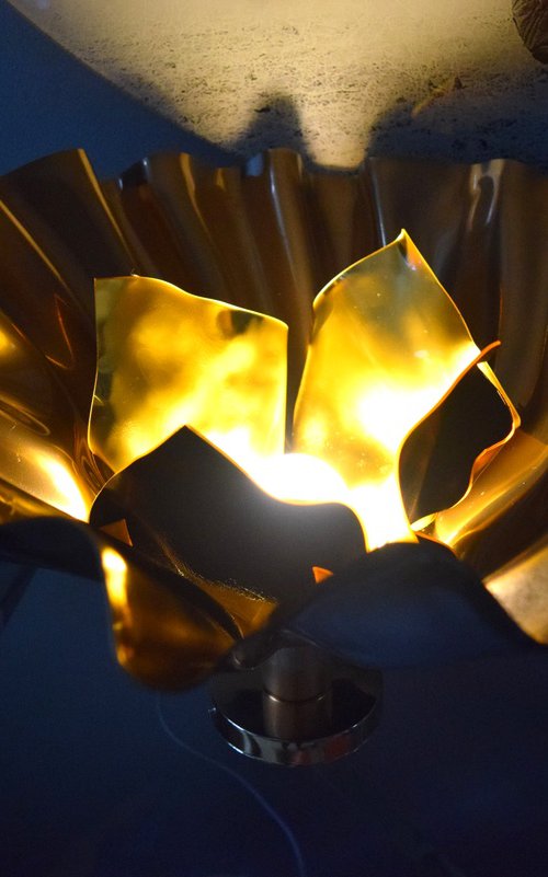 Golden Flower / Lamp by Anna Sidi-Yacoub