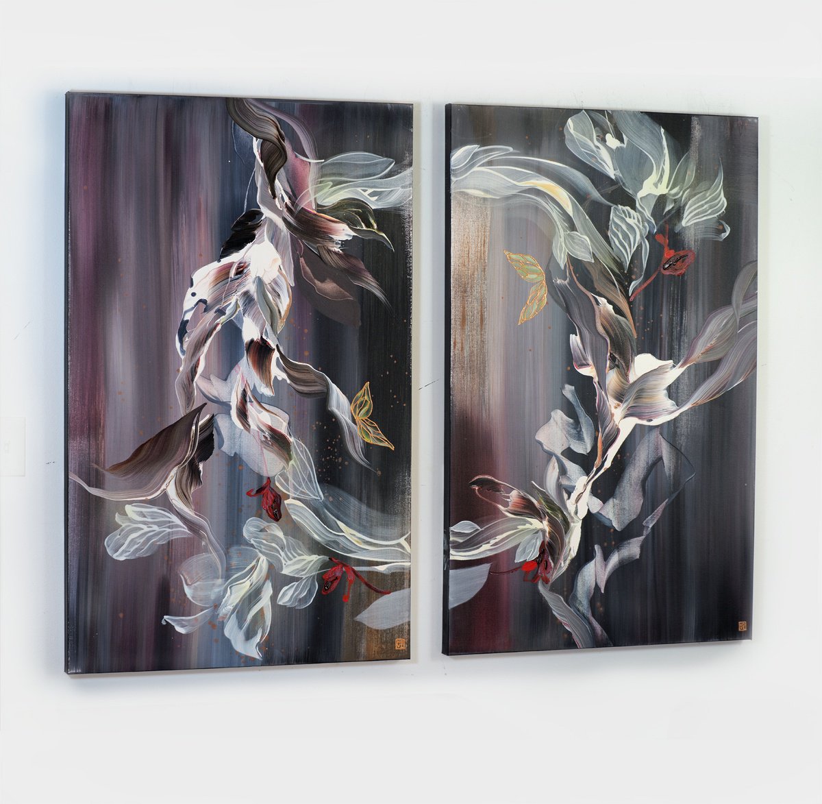 Untethered Symphony Diptych By Novi Lim, 62 X 48, Artwork For Sale On Artfinder