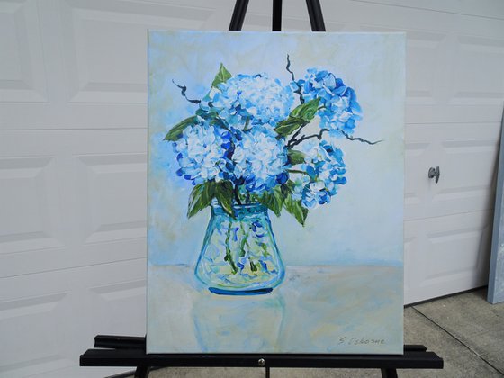 Blue Hydrangea Flowers Bouquet