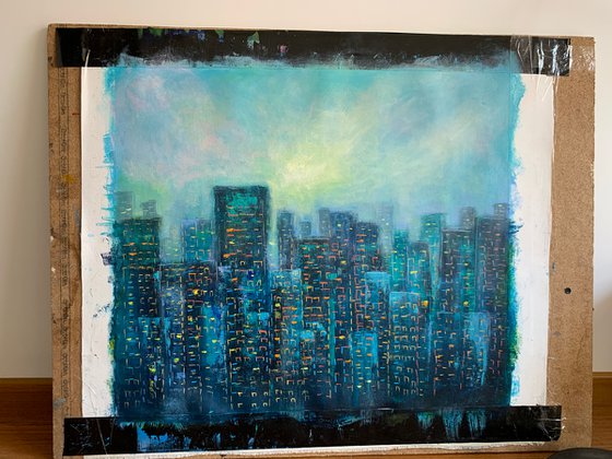 Urban Jungle - II ! Cityscape painting